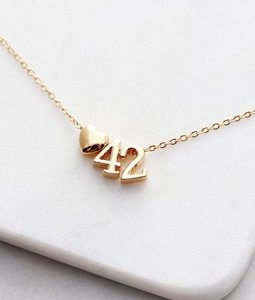 Team Necklace  Sports Necklace / Lucky Number Necklace / Lucky Number / Number Charm Necklace / Team Gift / Best Friend Gift / Lucky RYLO