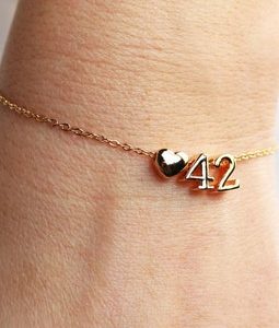Number Charm Bracelet • Personalized Number Gift for Mom Best Friend • Team Number • Anniversary Date • Favorite Number Lucky Gold RYLO