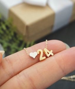 Personalized Number Necklace, Sports Jersey Number Necklace,Gold Necklace,Number Charm Necklace, Girl Gift for Sports Player,Sports Mom Gift