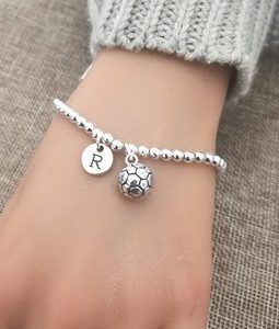 Football Bracelet, girls football gifts, football gifts, Football Fan gift, Sports necklace, football girl gifts, Football Jewellery, Team