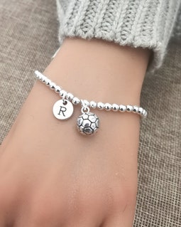 Football Bracelet, girls football gifts, football gifts, Football Fan gift, Sports necklace, football girl gifts, Football Jewellery, Team