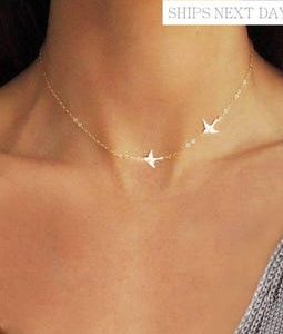 Personalized Gold Bird Necklace - Graduation Gift