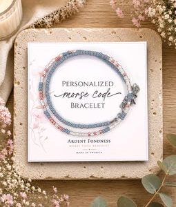 Custom Morse Code Bracelet Beaded Bracelet Stack Best Friend Gift Idea Personalized Gift for Her - Unique Jewelry Birthday Quote Lyric Gift