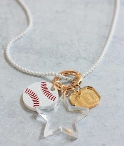 Team Number Charm Enamel Necklace | Team Mom Gift | Sports Charm Necklace | Baseball, Softball, Baskteball, Soccer, Volleyball, Football